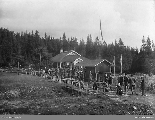 Svartvit bild från Norra Berget 1910-tal.