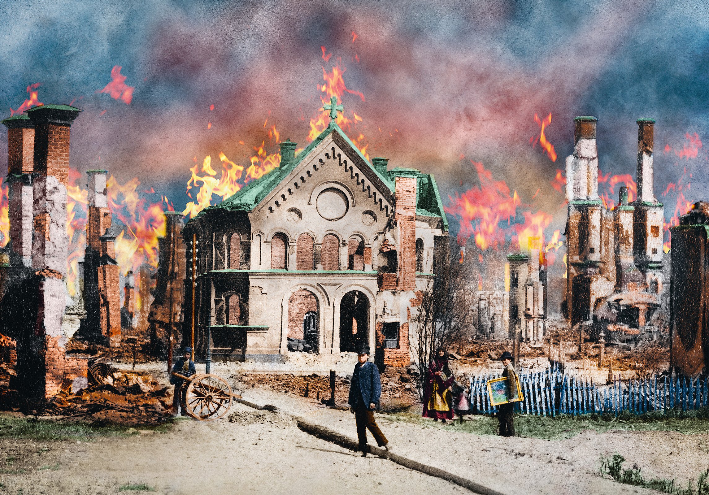 Montage: Sundsvalls branden 1888.