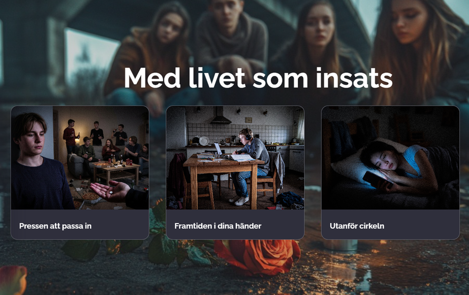 Bild som visar hur verktyget Med livet som insats ser ut.